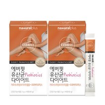 내츄럴플러스 권나라 에버핏 유산균 다이어트 14포 모유유래 가르시니아, 2개