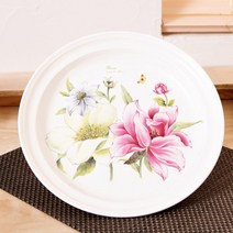 본플로라원형접시2p, 혼합색상, 2개