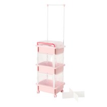 에스엔에스 직사각 3단B 기저귀정리함, 핑크