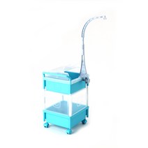 에스&에스 스마일 기저귀 정리함 정사각 (탑1개+홀더1세트+모빌대) 2단C, 블루