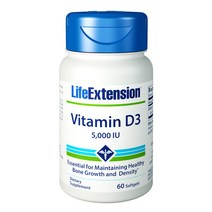 라이프익스텐션 비타민 D3 5000IU 소프트젤, 60개입, 1개