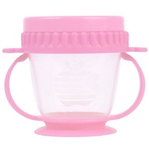 씨앤티드림 베베컵 실리콘 유아 스낵컵 280ml, 핑크
