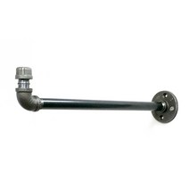 웰디자인커뮤니케이션 파이프 미니행거 HG-001 340mm, 다크브라운, 1개