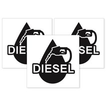 [뭉키데코] 주유구스티커 DIESEL디젤, 3개