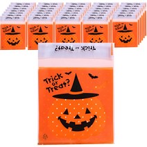 PH 할로윈 접착봉투 호박 대, 혼합 색상, 50개입