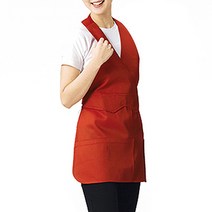 시로다1 유니폼 앞치마, LN652 레드, 1개
