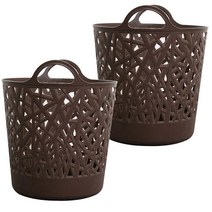 올맘 다용도 대용량 빨래바구니 40L, 초코브라운, 2개