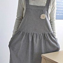 [강남콩] 라떼 멜빵앞치마(진그레이) 앞치마, 차콜, 1개
