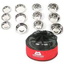 마운틴이큅먼트 스테인리스 접시세트 12p, 1세트