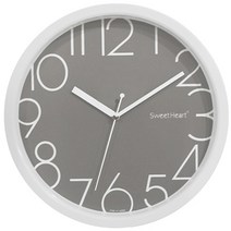 스위트하트 무소음 센스 컬러 벽시계, 그레이
