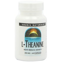소스내츄럴스 L-테아닌 200mg 캡슐 무설탕 글루텐 프리, 60개입, 1개