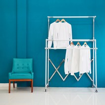 까사마루 3단 접이식 행거, 화이트
