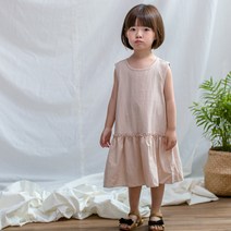 맘스메이드 네추럴 셔링 롱 원피스