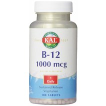 Kal B-12 1000mcg 타블렛, 100개입, 1개