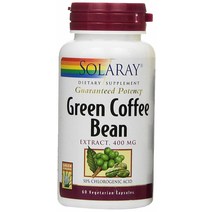 솔라레이 그린 커피 빈 추출물 400mg 베지테리안 캡슐, 60개입, 1개