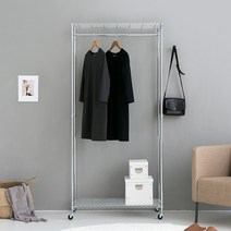 마켓비 ARIMO 이동식 행거 2단 9001930, 크롬