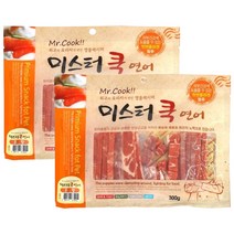 미스터쿡 강아지 간식 큐브&슬라이스 혼합, 연어맛, 2개입