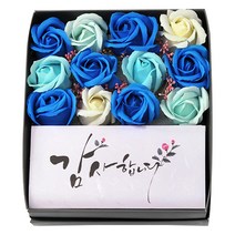 행복한세상 조화 장미용돈박스, 블루, 1개