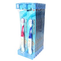 레빗 미세모 유아칫솔 12개입, 블루+핑크, 1세트