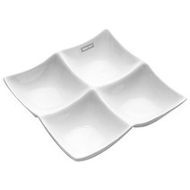 심플아이콘 모던 정사각 4절 접시, 화이트