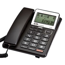 대우 코러스 발신자표시 전화기 DT-3360 대형LCD 스마트폰이어셋사용, DT-3360 Black(검정색)