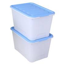 가쯔 멀티블럭 리빙박스 72L, 블루, 2개