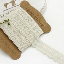 쁘띠 에뜨왈 도로시 코튼 레이스, 573 아이보리, 2개입