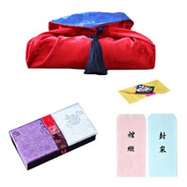 팔복상회 현금 예단세트 청홍, 신부(예단) 2색함 / 예단보 황금색 추가 / 예단 서식지 추가