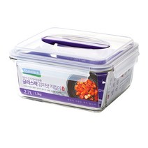 글라스락 퍼플에디션 밀폐용기 김치맛 지킴이 핸디형 2.7L, 1세트, 직사각 핸디 2.7L 1개