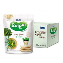 매일유업 요미요미 유기농 쌀떡뻥 30g, 시금치와 브로콜리, 6개