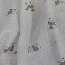 베드앤데코 BamBoo 2중직 패브릭원단, 팬더그레이
