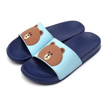 라인프렌즈 몰딩 슬리퍼 브라운