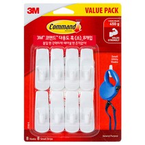 3M 코맨드 다용도훅 소형 8개, 1세트