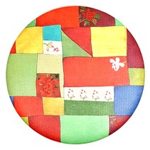 디자인가안채 양면손거울 조각보 75 x 75 mm, 혼합 색상, 1개