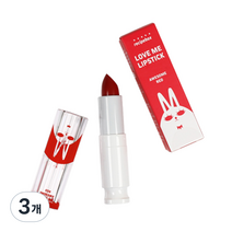 레시피박스 키즈 러브미 립스틱 3.5g, 어썸 레드, 3개