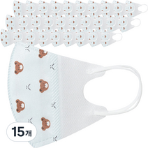 러블리앙즈 3D입체 마스크 유아용 소형 4~8세, 10개입, 15개, 곰