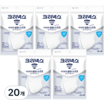 크리넥스라이트핏슬림앤소프트비말차단마스크(KF-AD)(소형)(흰색), 10개입, 20개, 흰색
