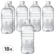 아이시스 생수 화이트캡 무라벨, 18개, 1L