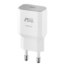 요이치 헤라 PD 25W PPS 초고속 휴대폰 충전기, 화이트, 1개