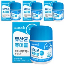 내츄럴플러스 굿앤키즈 유산균 츄어블, 60정, 4개