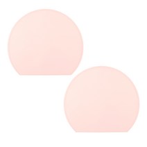 블룸엣홈 실리콘 하프 식탁매트 2p, 연핑크, 37 x 32.5 cm