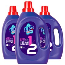 리큐 반만쓰는 진한겔 액상세제 일반용 용기, 2.7L, 3개