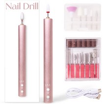 리빙블리 프리미엄 무선 전동 네일드릴 머신, 핑크, 1세트