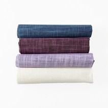 나비손길 린넨 7수 혼방 대폭 원단 1/8마 세트, 화이트, 라벤더, 진보라, 블루