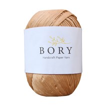 보리 여름 종이 뜨개실, 연갈색, 100m, 1개