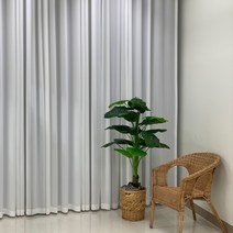 나비손길 복층 두툼한 쉬폰 커튼 일자형 1p