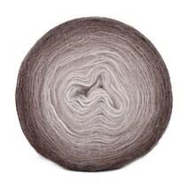 마마니트 앙고라골드 옴브레 그라데이션 뜨개실, 7243 다크브라운바틱, 825m