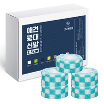 딩동펫 반려동물 자가접착 애견붕대신발 소형, 체크스카이, 12개