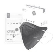 다나마스크 뉴 다나온숨 쿨마스크 새부리형 중형 KF80, 50매입, 1개, 회색