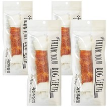 Think your dog teeth 딩고 우유 껌 130g, 치킨 + 우유껌 혼합맛, 4개